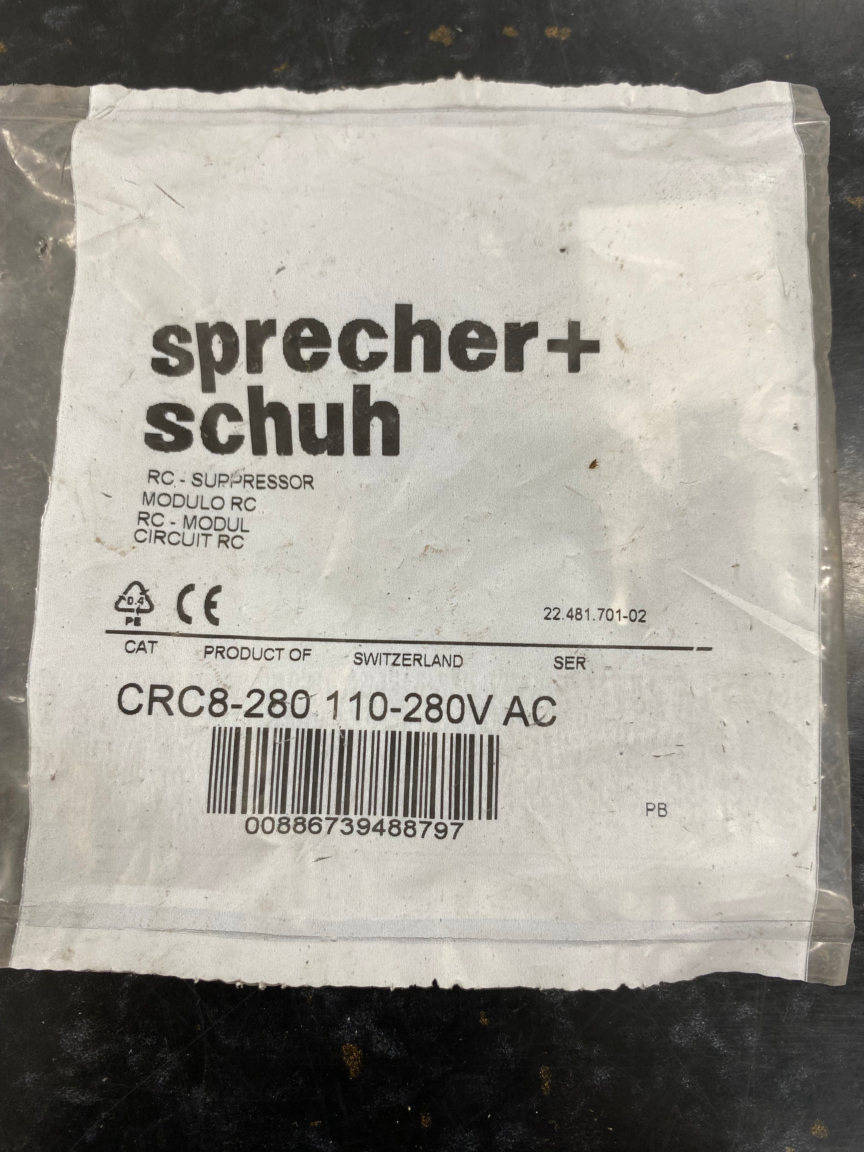 S+S CA7 Coil Suppressor RC Module 110 to 280VAC